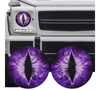 2pcs Beast Eyes Headlight Stickers, 7.87in Beast Eyes Headlight 3D Stereo Beast Eyes Round Headlight Stickers Beast Eyes for Car Eye Headlight Stickers for Car Decoration(Purple)