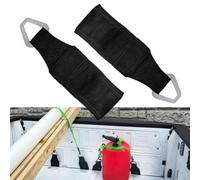 2PCS Bed Anchor Ratchet Tie Down Straps for Truck Bed Cargo Safety with Locking Pellet Pocket to Avoid Tailgate Scratches