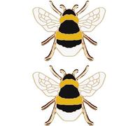2pcs Bee Brooch Pin Cartoon Insect Pins Alloy Honey Bee Badge Clothes Lapel Pin Animal Jewelry Gifts for Kids