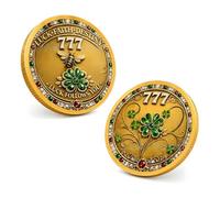 2Pcs Bee Four-leaf Clover Commemorative Coin, Lucky Follows You Challenge Coin,Delicate Lucky Charms, Healing Commemorative Gifts for Women, Auspicious Good Luck Gifts for Anxiety Depression