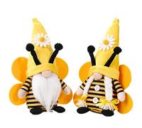2Pcs Bee Gnomes with Cute Bee Striped Ornament Bee Festival Decoration Supplies Bee Gift Christmas Decorations, spring gnomes decorations for home