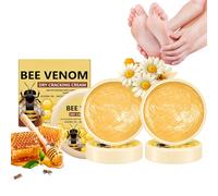 2PCS Bee Venom Cream-Foot Cream for Cracked Heels and Dry Skin,Cracked Heel Repair Cream with Aloe Vera&Jojoba Oil,Hard Skin Remover,Foot Moisturiser for Intensive Foot Care&Hand Care,Callused Feet
