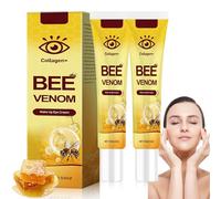 2Pcs Bee Venom Eye Cream, Collagen Bee Venom Wake Up Eye Cream with Melittin, Anti-Aging Eye Treatment, Eye Bags Remover, Improves Dark Circles, Bee Venom Wrinkle Removal Cream for All Skin Types