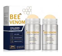 2pcs Bee Venom Firming Serum Stick, firming serum stick for Face and Neck - bee venom cream with Collagen & Beeswax, Portable face and neck moisturiser stick for Daily Smoothing Care