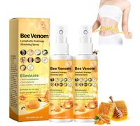 2Pcs Bee Venom Lymphatic Drainage Spray, Cellulite Reduction Spray, Bee Venom Body Spray, Lymphatic Massage Spray for Body, Accelerate Metabolism, Burn Fat for Rapid Body Shaping