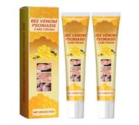 2PCS Bee Venom Psoriasis Cream for Psoriasis, Furzero New Zealand Bee Venom with Herbal Extract for Psoriasis Treatment, Natrual, Itching Relief, Soothing
