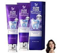 2Pcs Bee Venom Toothpaste,Gum Therapy Bee Venom Toothpaste,Gentle on Gums, Fresh Breath, Thoroughly Removes Stain for Men and Women(100g/PC)