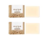 2pcs Beef Tallow Skin Ca/re Soap - Tallow Soap Bar - Deep Cleaning Unscented Soaps for Face,Body