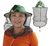 2pcs Beekeeping apicultura Veil hat bee Keeper Hunting Cap Halloween Costume gnats Insect Bug Mosquito Hats with net mesh