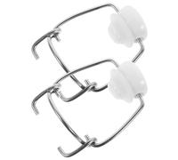 2pcs Beer Bottle Flip Stopper Caps, Swing Top, Plastic Iron, White