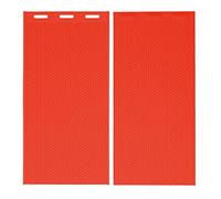 2PCS Beeswax Sheet Mold, Silicone Beeswax Foundation Mold for Beekeeping, Reusable 5.4mm Thick Press Mould with Honeycomb Pattern, 37.5x21CM for Manual Wax Tablet Making (Red)