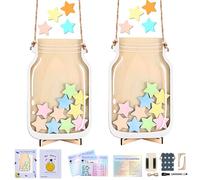 2pcs Behavior Reward Jar Magnetic, Star Reward Jar Motivate Good Behaviour Classroom Tools Potty Training Reward Charts, Reward Jar System for Classroom Home Boys And Girls Christmas gift