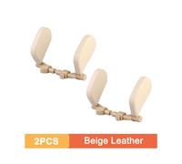 (2PCS Beige Leather) 360 Degree Adjustable Car Headrest Pillow U-Shaped Car Seat Pillow for
