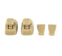 2Pcs Beige Sun Visor Support Clip with Trap Door - Compatible with For GMC For Sonic, Verano & For Cruze Limited Models (Part #95994975)