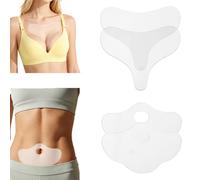 2pcs Belly & 2pcs Chest Wrinkle Pads, Silicone Reusable Belly & Cleavage Anti Wrinkle Patches Gentle Skincare Silicone Patches Suitable for Women