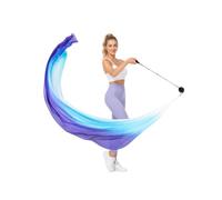 2PCS Belly Dance Colorful Veil Silk Throwing Balls (White Lake Treasure)