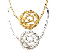 2PCS Bendable Snake Necklace, Unique Headless Tail Necklace, Year of the Snake Necklace for Woomen Men, Flexible Alloy Snake Bracelet, Fashion Snake Choker Bracelet for Valentine's Day Birthday