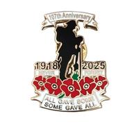 2pcs best badge 2025 Poppy Pin Badges Brooch Remembrance Day Decorations Veterans Memorial WW1 All Gave Some Some Gave All