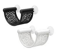 2Pcs Betta Fish Hammock, Betta Fish Accessories, Aquarium Floating Bed with Suction Cup, Floating Betta Hammock for Shrimp Fishes Bettas, Black and White