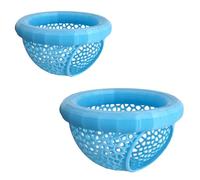 2Pcs Betta Fish Tank Accessories | Aquarium Floating Betta Fish Cave & Shrimp Hide | 3D Printed Feeding and Resting Shelter for Small Shrimp (Blue)