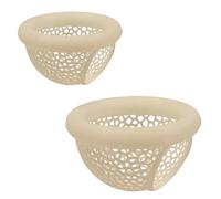 2Pcs Betta Fish Tank Accessories | Aquarium Floating Betta Fish Cave & Shrimp Hide | 3D Printed Feeding and Resting Shelter for Small Shrimp (Beige)