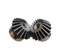 2pcs Bevel Gear 2M 25 Teeth Inner Hole 10/12/14/15/16/17/18/19/20/22mm Gear 90 Degree Meshing Angle Steel Gear Screw Hole M5(20mm keyway 6mm)