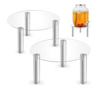 2PCS Beverage Dispenser Stand, Acrylic Drink Dispenser Stand for Max 7.48 Inch Glass Drink Dispenser for Home Party Bar Wine Juice Tea Lemonade (Stand Only)