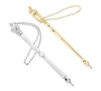 2pcs Bible Reading Pointer Metal Torah Pointer for Adults with Chain