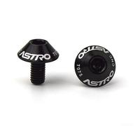 2Pcs Bicycle Bottle Cage Holder Screws with M5*12 Bolt, Constructed from Aluminum Alloy 7075 for Road and Mountain Bikes (Black)