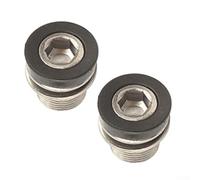 2pcs Bicycle Crank Arm Bolts For Isis Axle And Ebike M15 Thread Steel Screws With Plastic Seal Black Color 15mm Length 8mm Hex Socket Easy Install Rustproof Cycling Parts Kit(4PCS)