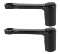 2pcs Bicycle Crank Arm Pedal Foot Lever Replacement Part Black Metal