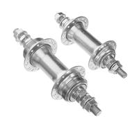 2pcs Bicycle Hub Front and Rear Brake Part for Mountain Bikes Silver | Galvanized Finish, Lightweight Build, Responsive Braking, Sleek Style, Bicycle Use, Fixed Gear Riders