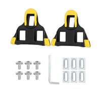 2pcs Bicycle Pedal Cleats, Bike Cleats Bicycle Pedal Cover Compatible with Shimano SPD SM-SH51 Bicycle Pedal Accessories for Road and Indoor Cycling Shoes (Black Yellow)