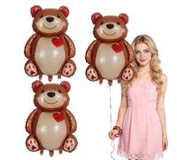 2PCS Big Bear Air-Filled Foil Balloon, Love Bear Foil Balloons, Valentine's Day Party Decorations, for Valentine's Day Romantic Decorations Wedding Engagement Brithday Anniversary Supplies