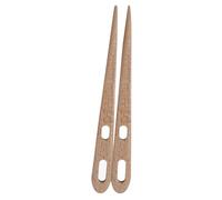 2pcs Big Eyes Crochet Needles Double Hole Crochet Needles 15mm Thickness Wooden Crochet Needle Weave Tapestry Craft