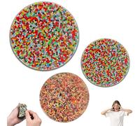 2PCS Big Picky Pad Skin Picking Fidget Toy, 4'' Silicone Picking Fidget Pad Reusable More Beads Trichotillomania Toys for Skin Pickers ADHD OCD Relax Anxiety Toy for Adults Teens (Two Circles)