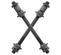 2pcs Bike Axle Quick Release Hub Shaft for Mountain Bikes, Black Metal | Lightweight Corrosion Resistant Part for Bike Repair, Bicycle Hubs, Front Hub Use, Sl lack Finish
