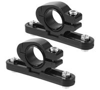 2pcs Bike Bottle Cage Clamp Adapter for Seatpost, Black Alloy Mount