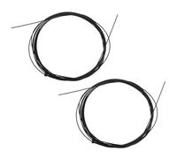 2pcs Bike Brake Cable Stainless Steel Wire and Calipers | Weather Resistant Coating, Threaded Tail Welding Design, Black Finish, for Commuter Riding and Poor Weather