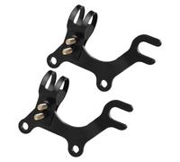 2pcs Bike Brake Modification Bracket for Frame, Carbon Steel Black | High Reliability Mounting Part, for Mechanical Disc Calipers, Home Maintenance and Bike Upgrading Use