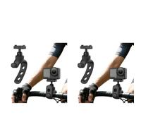 2pcs Bike Handlebar Camera Holder for DI Action 6 Osmo Nano Elastic Strap | Mount Adjustable Ball Head 360° Rotation 180° Tilt Dual-Layer Grip ABS Metal Road Bike Accessory