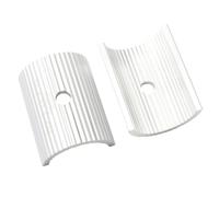 2pcs Bike Handlebar Shim 25.4 to 31.8mm Aluminium Stem Reducer Silver | Lightweight Alloy Construction, Smooth Edges, Simple Assembly, Prevents Slipping during Mountain Bike Fitting Adjustments