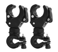 2Pcs Bike Light Mount Holder 360° Rotatable Flashlight Mounting Bracket for Cycling, Universal Clamp for Mountain Bikes, LED Lights, Black(Black)