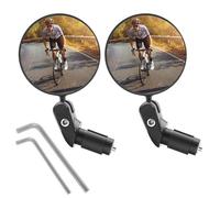 2Pcs Bike Mirrors, Universal 360˚ Rotatable Bicycle Rear View Mirrors Adjustable Blind Spot Mirror HD Glass Wide Angle Convex Mirror with Handlebars for Mountain Road Bike Adult Cycling