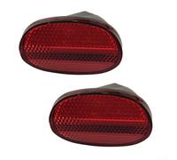 2pcs Bike Oval Rear Mudguard Reflector Plastic Safety Black Red 2x4.3cm | Highly reflective for night riding Simple installation Fits most bikes Compact 16g