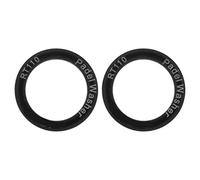 2Pcs Bike Pedal Washers Titanium Alloy Road Bike Pedal Washers Extended Pedal Gasket(black)