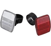 2PCS Bike Reflectors Set Front Rear Plus Wheel Lights Bicycle Cycling Light Reflector Kit for Handlebar Saddle Bar Mountain Bike Accessories 30.4MM