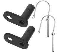 2pcs Bike Trailer Coupler Steel Adapter for Boys and Girls Trailer Black