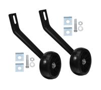 2pcs Bike Training Wheels Flashing Stabiliser Casters Black 20 Inch | Plastic and Iron Construction, Enhanced Visibility, Fits Rear Axles, 19x11.5x4.8cm, for Grass