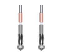 2PCS Bimetal Hardened Steel Nozzles for Qidi Q2, 3D Printer 0.4mm Ceramic Thermal Insulation Copper Alloy and Hardened Steel Tip Hotend Nozzle for Q2/Q2C